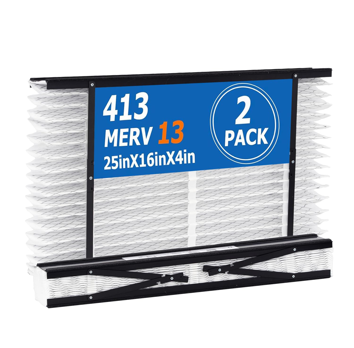 Photo 1 of 2 Pack 413 Replacement Filter Compatible with AprilAire Whole House Air Purifier 1410, 1610, 2410, 2416, 3410, 4400, MERV 13 Filters, Actual Size: 28"x16"x4", Nominal Size: 25x16x4