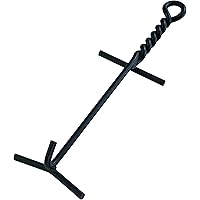 Lodge Camp Dutch Oven Lid Lifter. Black 9 MM Bar Stock for Lifting and Carrying Dutch Ovens. (Black Finish)