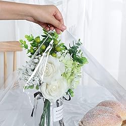 Kesfey Clear Plastic Table Cover Protector 54 x 54