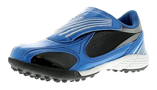 Turf 90 Kinder/Jungen blau Klettverschluss Kunstrasen/Fußballschuhe - marineblau/silber - UK Größen 1-13
