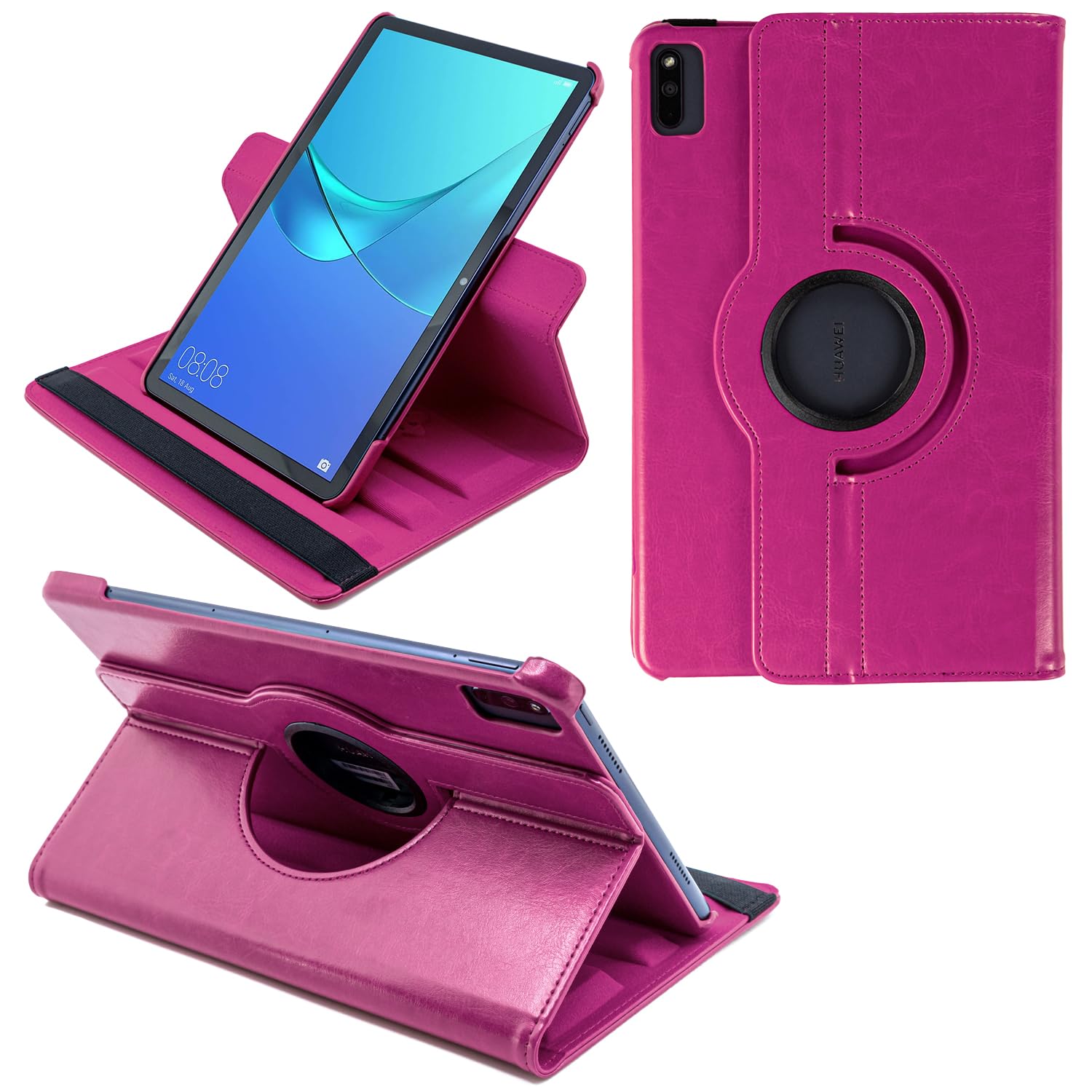 COOVY® 2.0 Cover for Huawei Matepad (10.4") ROTATING 360° DEGREE SMART CASE STAND HOUSING PROTECTION Sleep/Wake up | hotpink