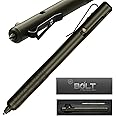 Off-Grid Knives BOLT Tactical Pen with Tungsten Carbide Glass Breaker, Overbuilt Bolt Action XL Writing Tool, Aircraft Aluminum, German Ink, Stainless Steel Clip (Camo Green)