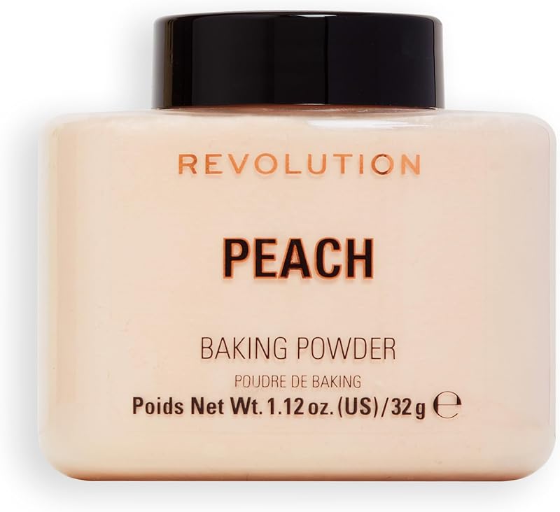 Revolution Beauty London Peach Baking Powder 32g Prolongs Makeup Wear