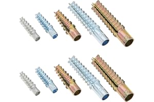 SG Store 50pcs Expansion Bolt Masonry Concrete Anchor Concrete Wall Bolts Carbon Steel Expansion Anchor for Hollow Wall Concrete Wall Plaster Wall Wooden Wall