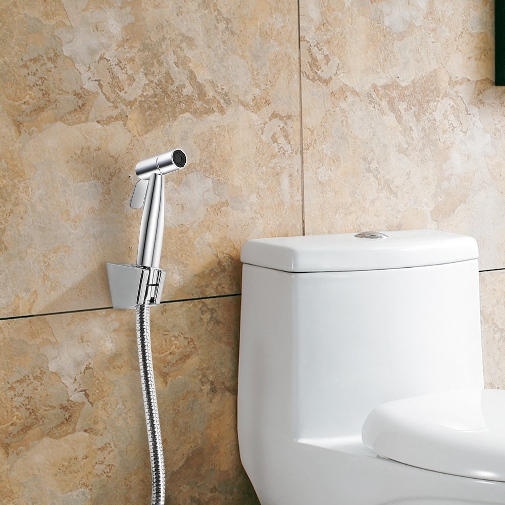Dreamsbaku Bathroom Bidet Sprayer Spray Toilet Stainless Steel Polish faucet Handheld with Hose and Bracket Holder