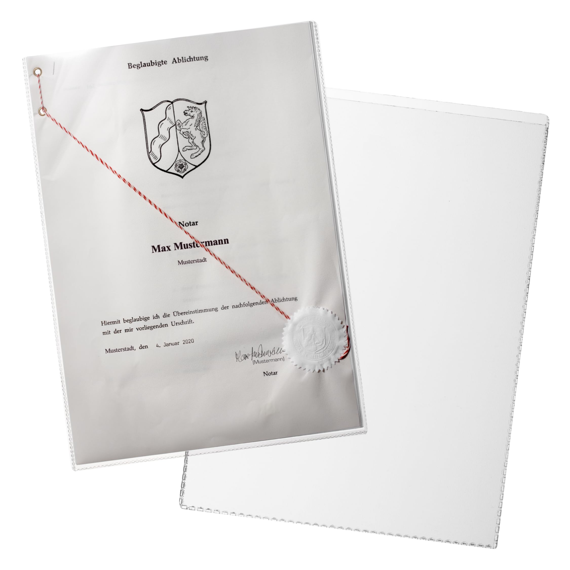 Durable 213119 Protective ID Card Cover for DIN A4 210 x 297 mm Documents Pack of 10 Transparent