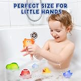 HOYIBO Light Up Bath Toys 8 Pack Marine Animals 3-5 Kids Safe PVC view 6