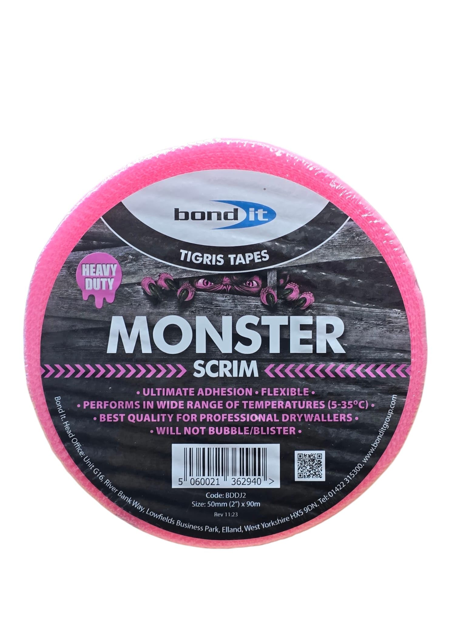 Bond It Scrim Tape 48mm x 90m Plasterboard Professional Jointing Repairing Tape