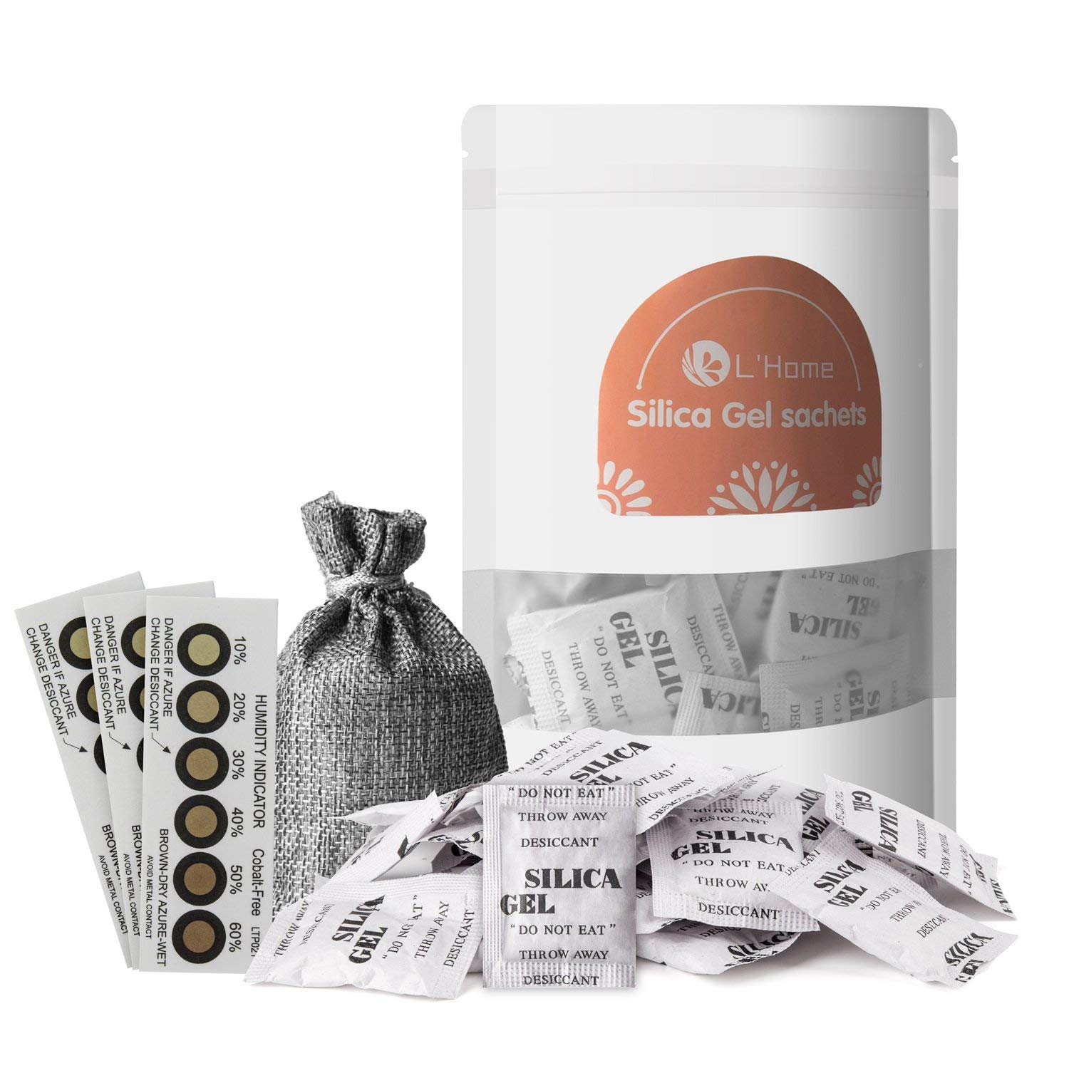 L’Home 5 g×50 pack Silica Gel Sachets Desiccant PacketsRegenerative