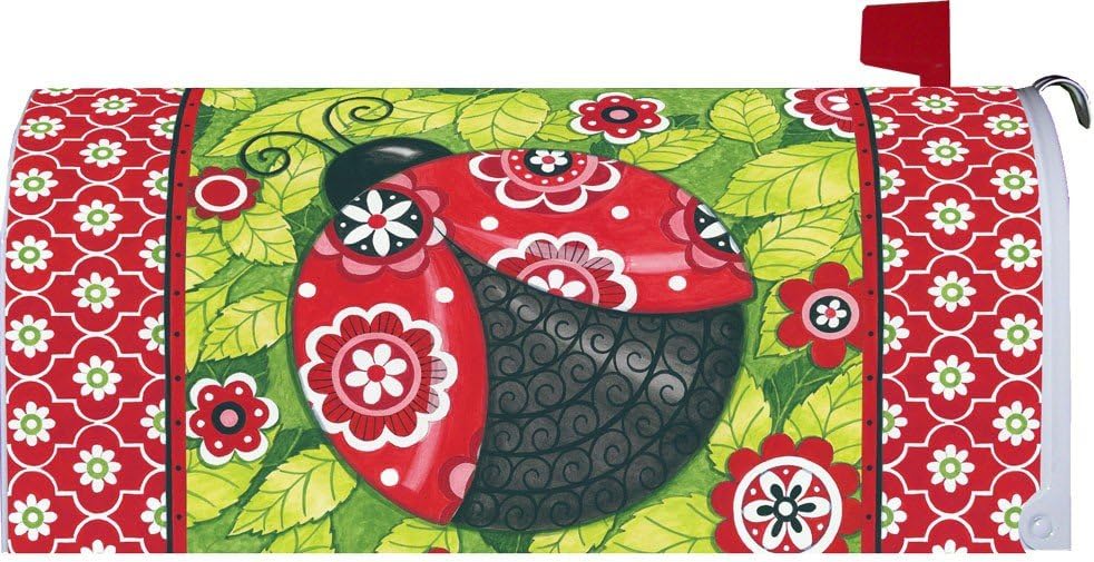 Custom Decor Patterned Ladybug Mailbox Cover