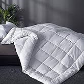 Moonsea Down Alternative Comforter Duvet Insert Queen Size White, Queen Size Blanket Duvet Insert with Corner Tab, Lightweight, All Season, Plush Siliconized Fiber Fluffy Filling - Box Stitched