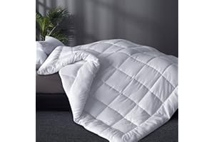 Moonsea Down Alternative Comforter Duvet Insert Queen Size White, Queen Size Blanket Duvet Insert with Corner Tab, Lightweight, All Season, Plush Siliconized Fiber Fluffy Filling - Box Stitched