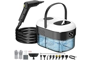 GRANARBOL Pressurized Steam Cleaner, 3-Level Adjustable Handheld Steamer Cleaning for Home, 15s Fast Heat-Up & 47.3oz Tank, 2500W Multi-Surface Portable Steamer for Floor/Grout/Car/Kitchen & Bathroom