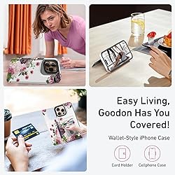Goodon for iPhone 16 Pro Max Case Wallet - Flip