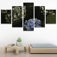 SIGNWIN 5 Panel Canvas Wall Art Assorted Fields for Home Decorations Ready to Hang - 60