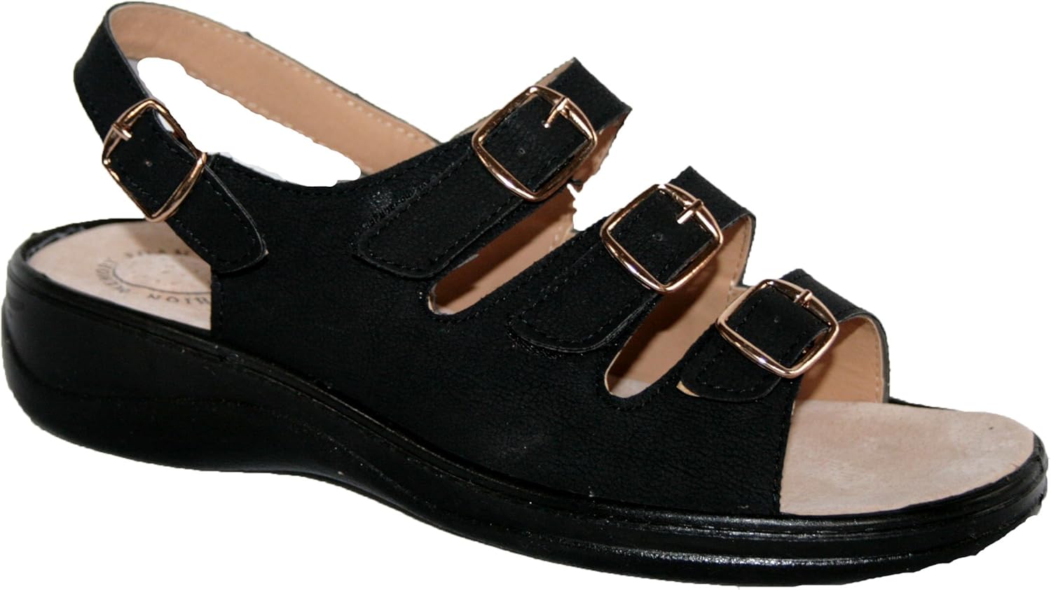 LADIES CUSHION WALK LIGHTWEIGHT SUMMER SANDAL WITH TOUCH CLOSE STRAP