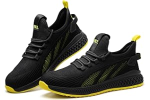 SPIEZ Unisex Safety Shoes with Composite Toe Cap, Puncture Proof Breathable Work Shoes for Men and Women, Slip on Fashion Sneakers for Work and Daily Wear