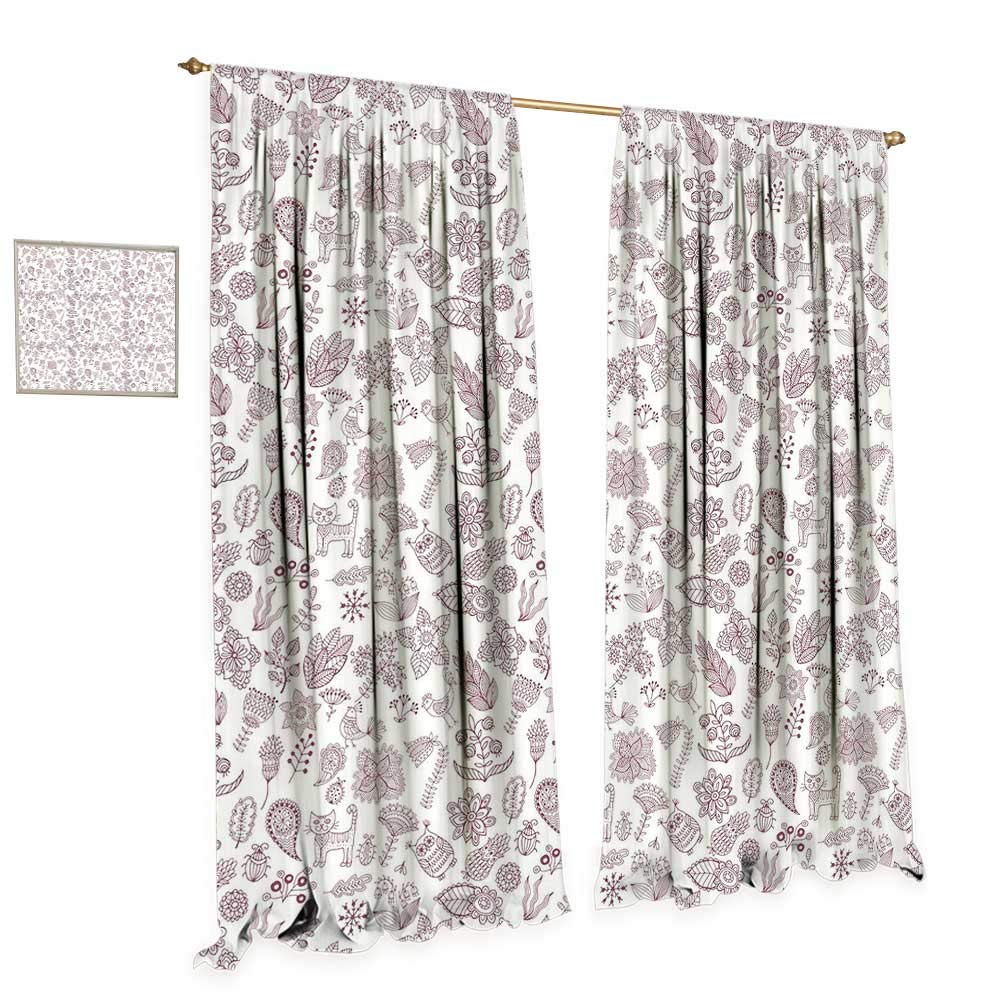 Amazon Com Cobedecor Playroom Room Darkening Wide Curtains Nature