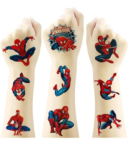 Tatuajes Temporales De Superman Para Niños – 100 Piezas En 4 Hojas, Ideales Para Bolsitas De Regalo, Cumpleaños Y Regalos Para Niñas Y Niños