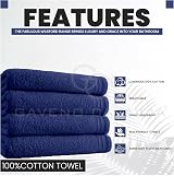 GC GAVENO CAVAILIA Large Towels Bath Sheet 4 Pack 75x135cm 450 GSM Navy view 2