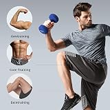 PROIRON Neoprene Dumbbell Weights Pair 1kg-10kg Dark Grey 2 x 7kg view 4