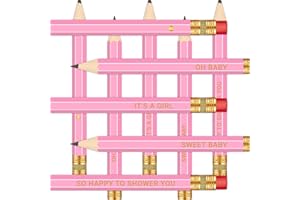 Vusnud 50 Packs – Baby Shower Sharpened Half Pencils with Erasers, Pre-sharpened Pencils for Baby Shower Games, 4 Inches