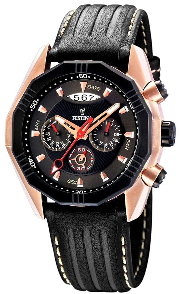 Amazon.com: Festina Mens Analog Quartz Watch with Leather Bracelet