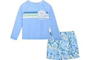 OSHKOSH B'GOSH Toddlers and Baby Boys' Swimsuit Trunk and Rashguard Set