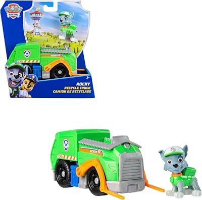 Paw Patrol Rocky’s Recycling Lorry Toy Vehicle with Figure
