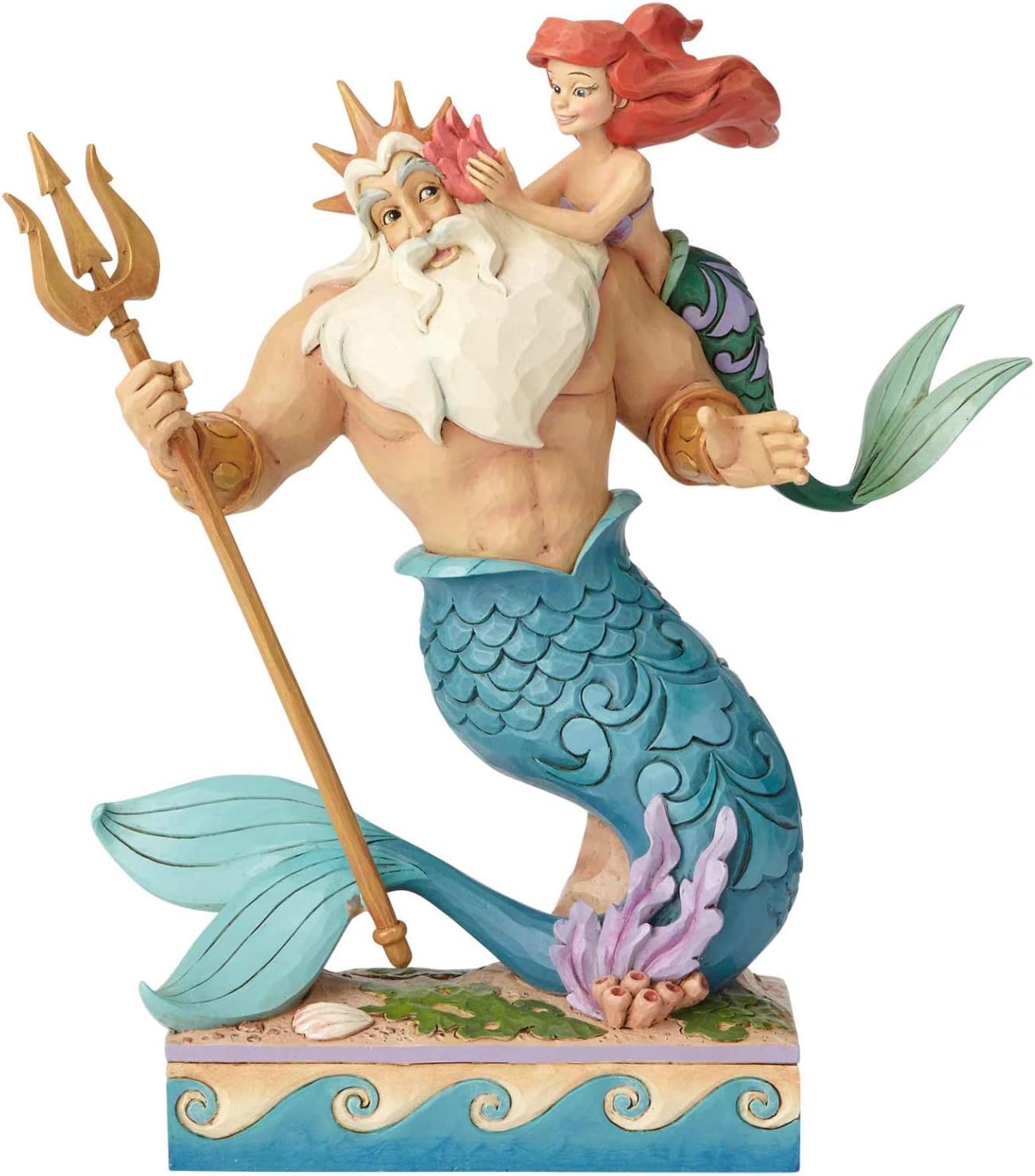 Disney Traditions Daddy's Little Princess Ariel and Triton Figurine, Multi-colour, 17 x 9 x 25 cm