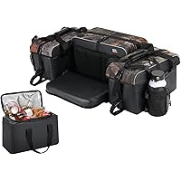 KEMIMOTO ATV Storage Bags with Cooler Bag, 76L Large ATV Bags Rear Rack Bag, Upgraded 4 ATV Cargo Rear Seat Bags Compatible w