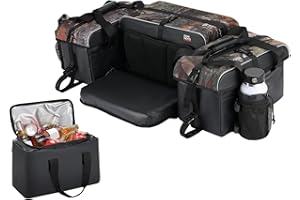 KEMIMOTO ATV Storage Bags with Cooler Part, 76L Large ATVs Rack Bag, Upgraded 4 ATV Cargo Rear Seat Luggage Compatible with P