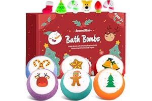SeasonBliss Christmas Bath Bombs for Kids with Surprise Inside,Bath Bombs Sets with 6 Pack Bubble Bath Bomb for Girls and Boys, Nice Gifts for Kids