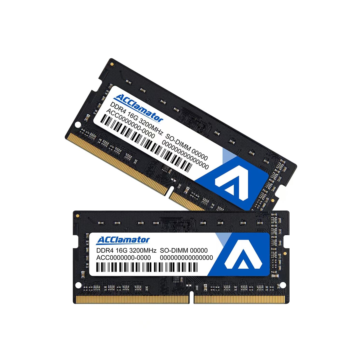 32G 3200MHz DDR4 ノートPC用メモリ SO-DIMM (16G×2枚) JEDEC準拠 ラップトップ用メモリ PC4-25600 CL22 1.2V 260ピン Acclamator (NB16G-3200*2)
