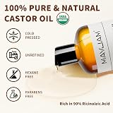 MAYJAM Organic Castor Oil 473ML Pure Natural Cold Pressed view 2