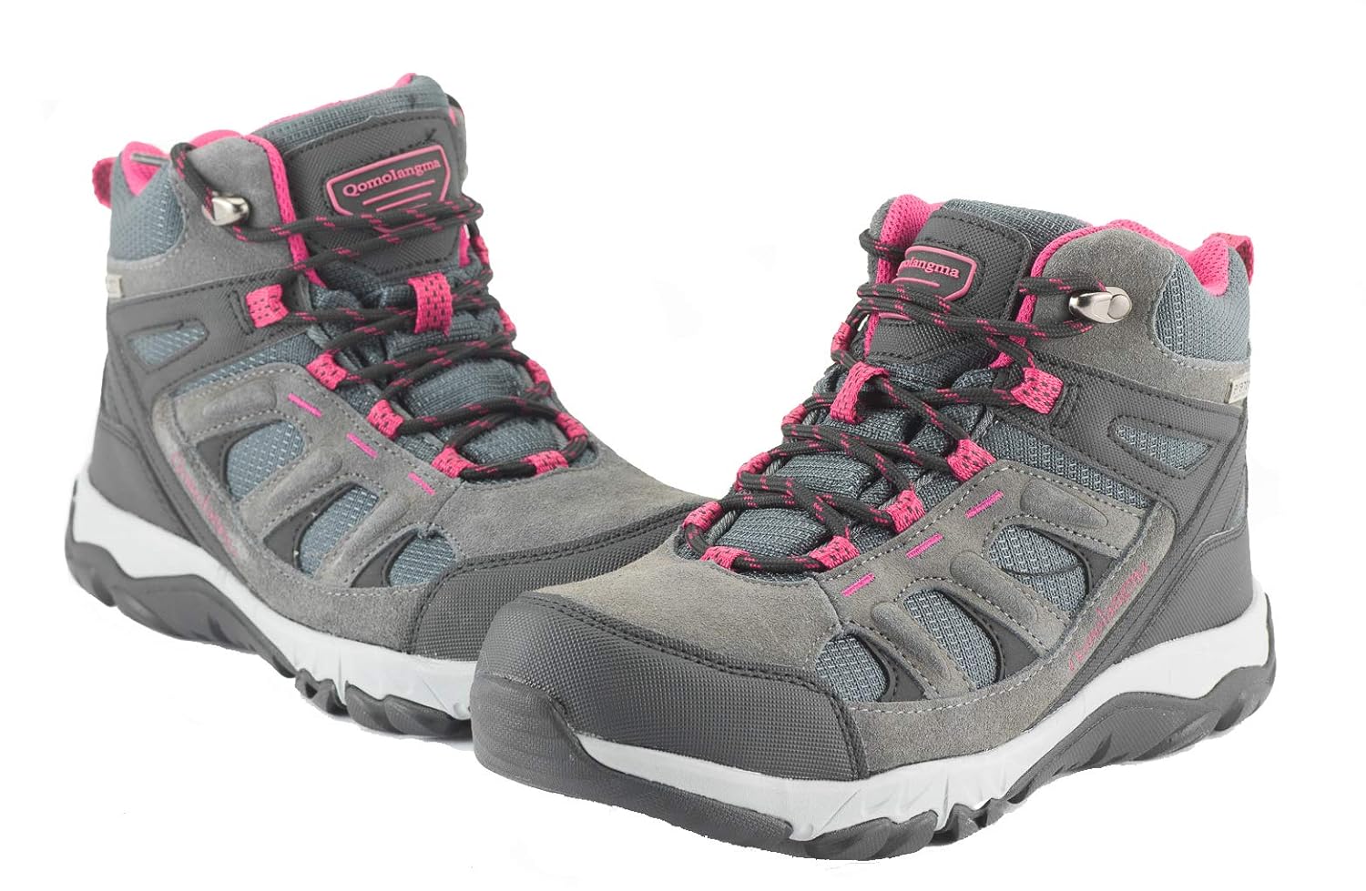 QOMOLANGMA Women’s Waterproof Hiking Shoes Lightweight Non-Slip Breathable Running Camping Outdoor Trekking Sneakers