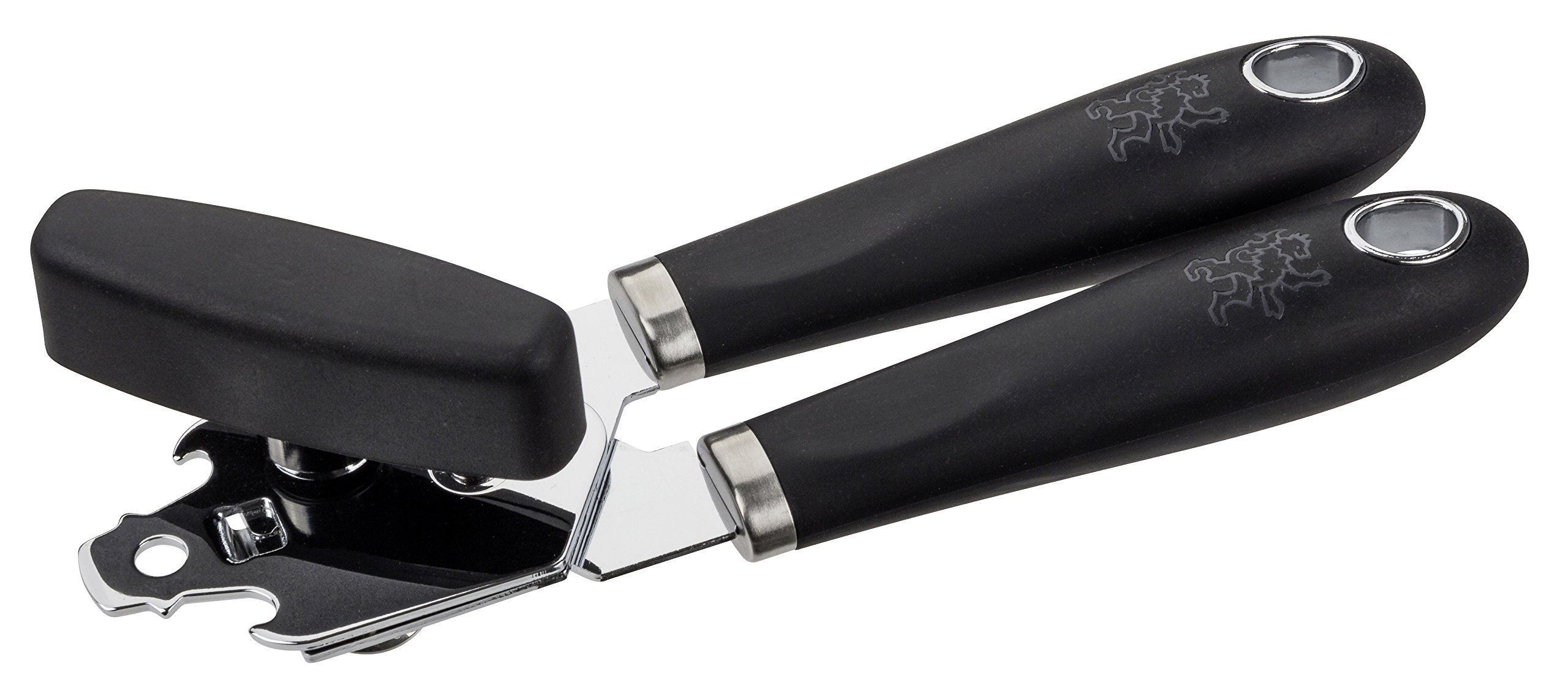 Stanley Rogers Can Opener 20 cm, Kitchen Tool With Ergonomic Premium Soft-Touch Handle, Can Opener With Functional Part Made Of hardened Carbon Steel (Colour: Silver/Black)