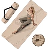 Yoga Mat High Density Exercise Mat, 76"x32"x0.27"Thick Wide & Large Yoga Mat for Women Men, Professional POE Workout Mat for Yoga, Pilates, Fitness & Stretching