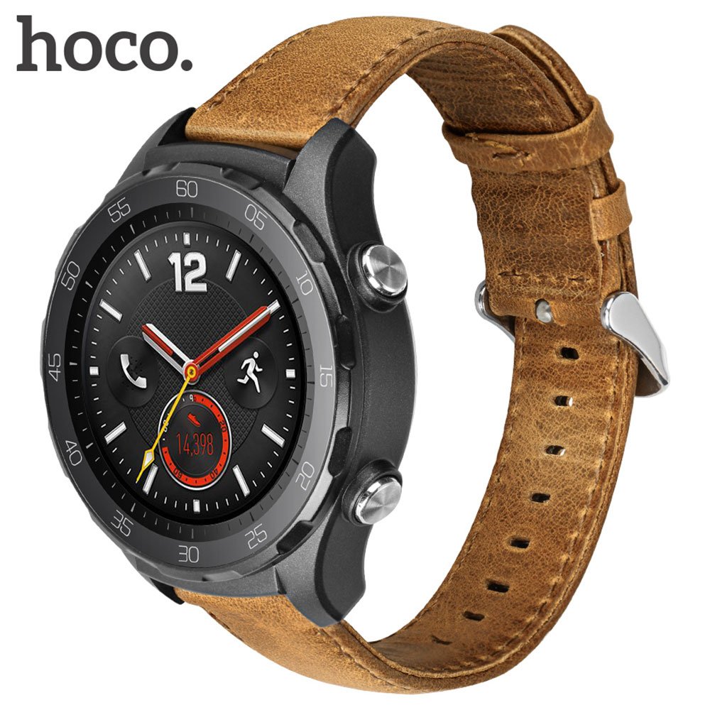 Huawei Watch 2 Band, hoco Genuine Leather Sport Watch Band Replacement Strap  Wrist Band with Butterfly Style Buckle for Huawei Smart watch2 (Not Huawei  Watch 1) (Light brown)- Buy Online in Antigua