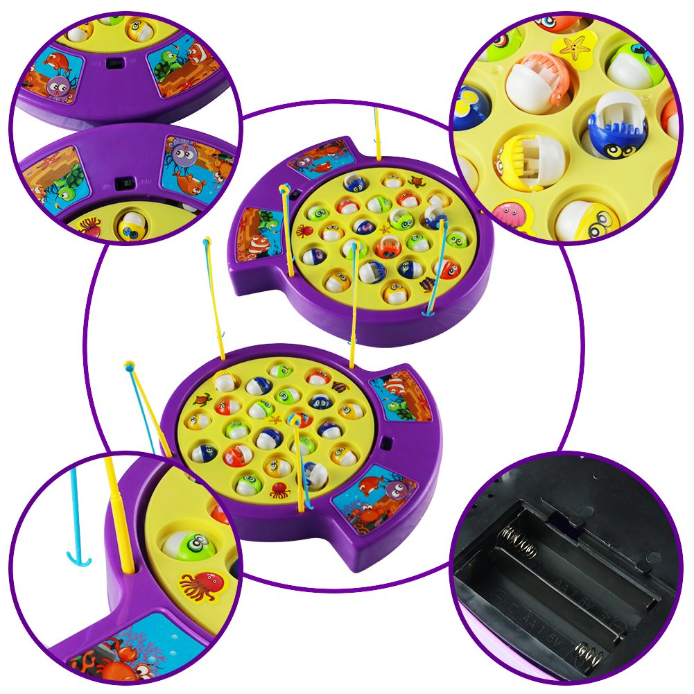 Gioco della Pesca Pesci con 2 Piastra 42 Pezzi Giocattolo Set Bambini Giocattolo Educativo su 3 4 5 Anni