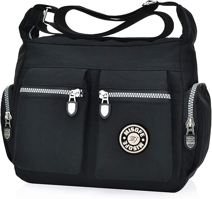 Women's Casual Multi Pocket Nylon Cross Body Shoulder Bag Messenger