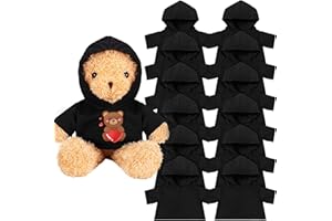 Litherr S 12 PCS Stuffed Animal Clothes Sublimation Stuffed Animal T-Shirt Doll Tshirts Blank Plush Bear Hoodie Fit 14-18 Inches Stuffed Bear Doll