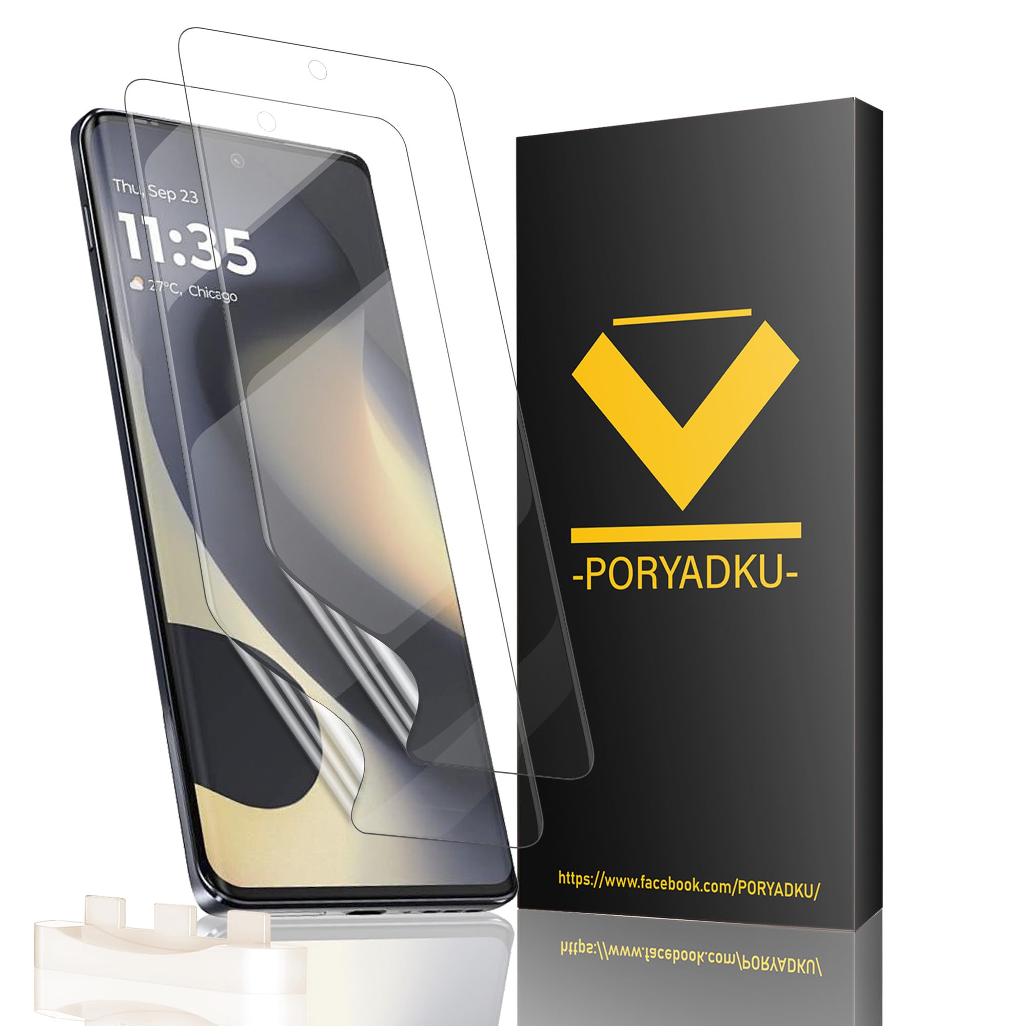 HOMEMO [2+2 Pack] for Motorola Edge 2024 Screen Protector, Camera Lens Protector, Fingerprint Compatible, Ultra Clear, Anti-Scratch, Case Friendly