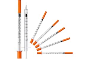 MED NEEDLE Insulin Syringe U-100 | 1ml/cc with 29G 1/4''(6mm) Needle, 8 Pcs Individual Packaging