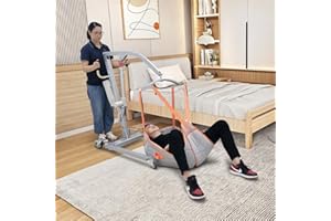 BUYHAO Patient Lift for Home use, Patient Lift Transfer Chair with Full Body Sling, Rechargeable Lift Elderly from Floor, 400lbs Weight Capacity, Ultra-Quiet Motor, Easy Disassemble