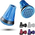 Rehand Cane Tips, Blue All Terrain Tip for Cane & Crutch, 3/4 Inch Cane Tips Heavy Duty, 3/4'' Rubber Replacement Foot Pad, Walking Cane Tips and Crutch Tips(Pack of 2)