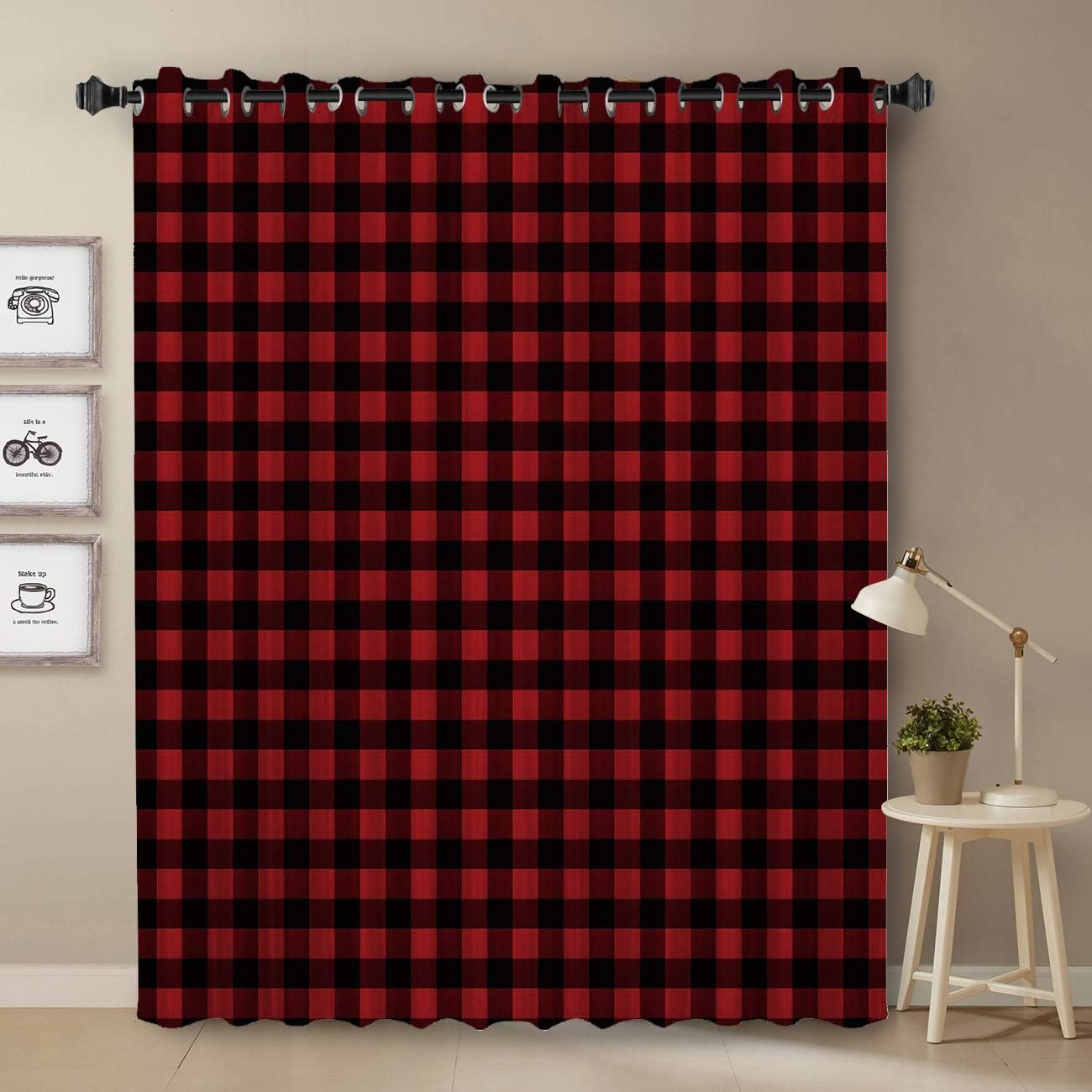Amazon Com Anzona Rustic Red Black Buffalo Check Plaid Grid