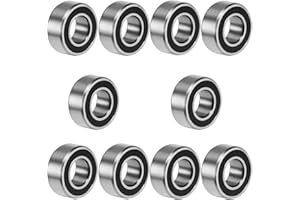 SACKORANGE 10 PCS MR105-2RS Deep Groove Ball Bearings - 5x10x4mm Double Sealed, Chrome Steel, Z2 Grade for RC Cars, Drones, Robotics, and Small Electric Motors (MR105 RS)