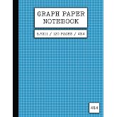 Graph Paper Notebook 8.5 x 11 / 120 Pages / 4x4: Composition Exercise Book - Grid Paper 4 Squares per Inch - for School, Engineering Work, Drawing &amp; ... Students (Notebooks for Education &amp; Work)