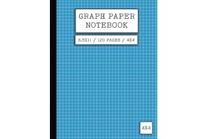 Graph Paper Notebook 8.5 x 11 / 120 Pages / 4x4: Composition Exercise Book - Grid Paper 4 Squares per Inch - for School, Engineering Work, Drawing & ... Students (Notebooks for Education & Work)